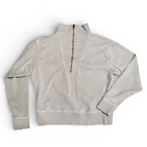 Universal Thread Grey Corduroy Quarter Zip Sweater
